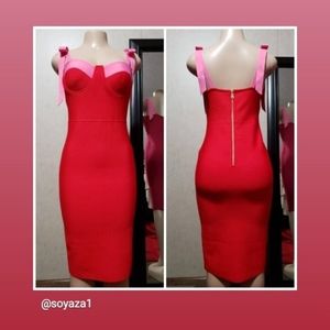 Bandage Dress new size L. Runn regular size strech check measurements.